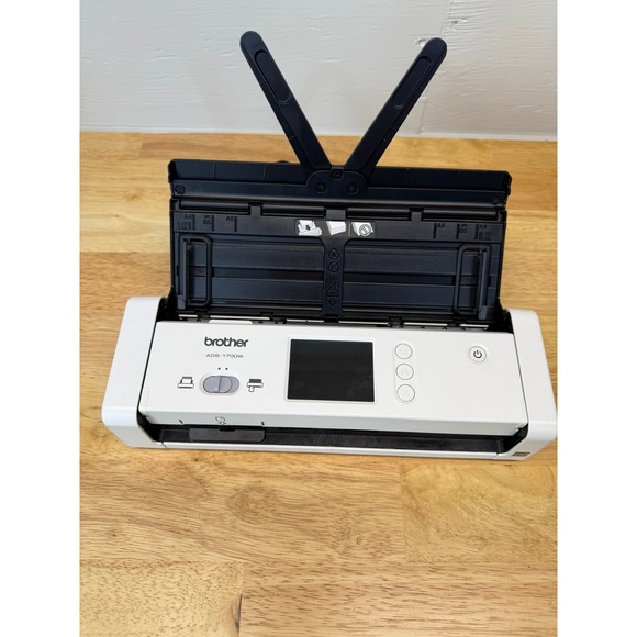 Brother Other - Brother ADS-1700W Wireless Compact Desktop Document Scanner White Black